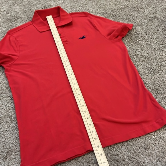 Hollister men’s Red Polo Shirt‎ L Large - Picture 6 of 8